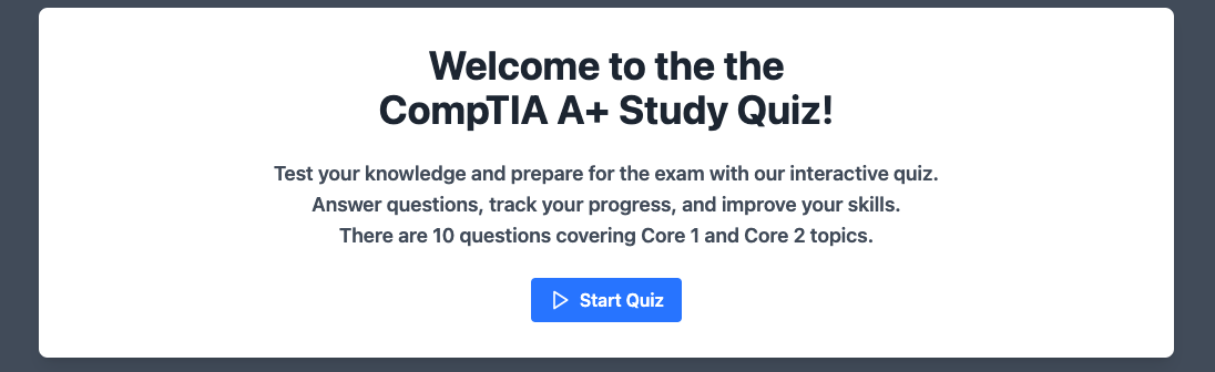 A+ Quiz